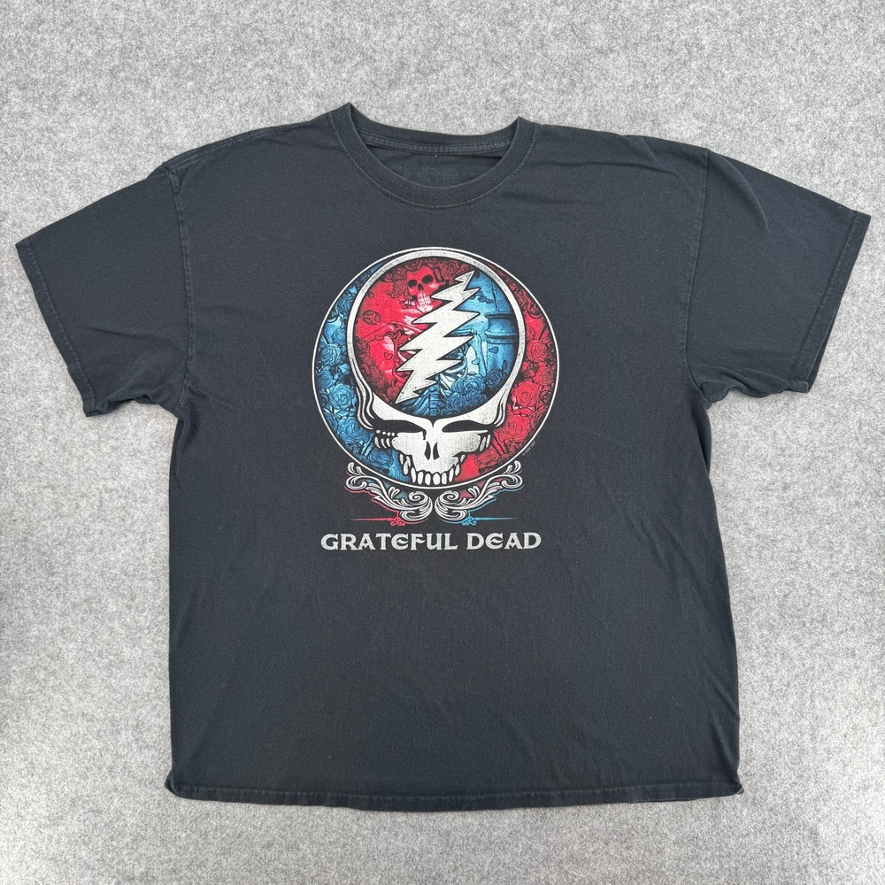 Grateful Dead T-Shirt Mens XL Steal Your Face Black Graphic EUC